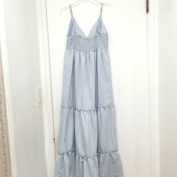 Say What A line crotchet pattern boho cowgirl smocked back maxi dress size S - Picture 6 of 6